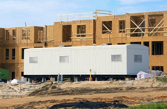 temporary office spaces for rent at a construction site in Cedar Hill